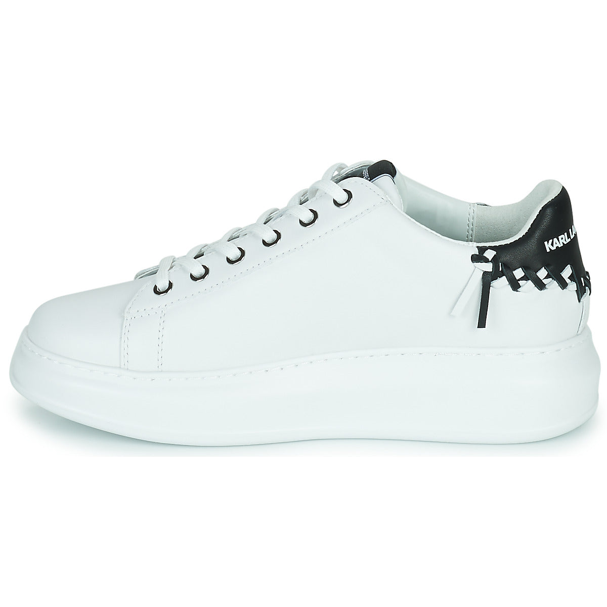 Sneakers basse Donna Karl Lagerfeld  KAPRI Whipstitch Lo Lace  Bianco