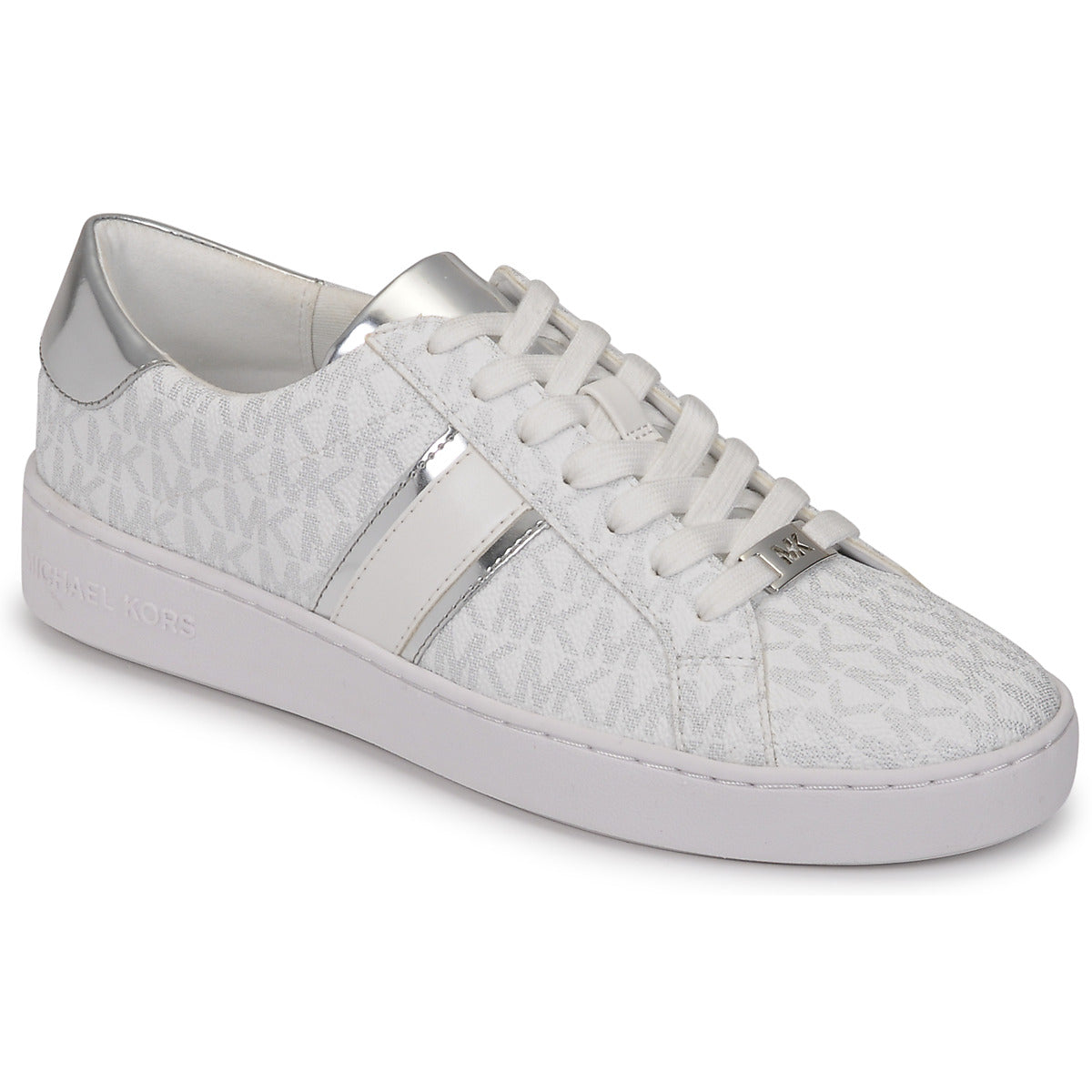 Sneakers basse Donna MICHAEL Michael Kors  IRVING STRIPE LACE UP  Bianco