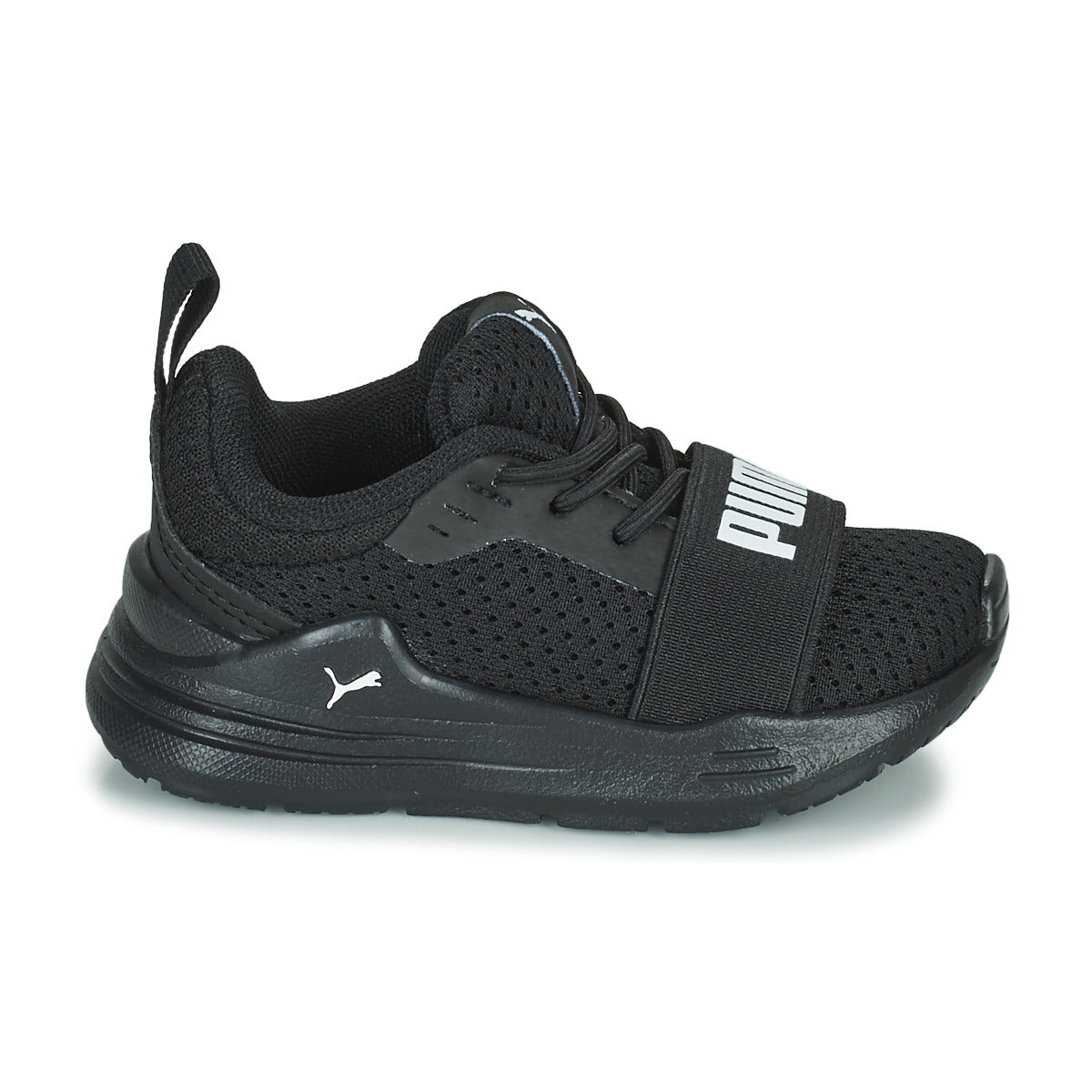 Scarpe bambini ragazzo Puma  Wired Run AC Inf  Nero