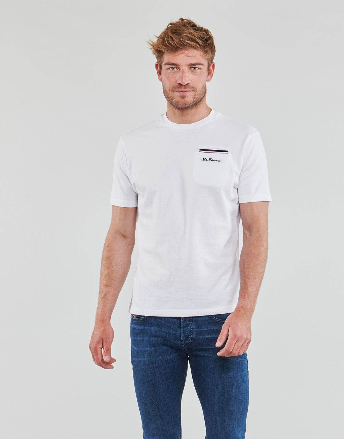 T-shirt Uomo Ben Sherman  PIQUE POCKETT  Bianco