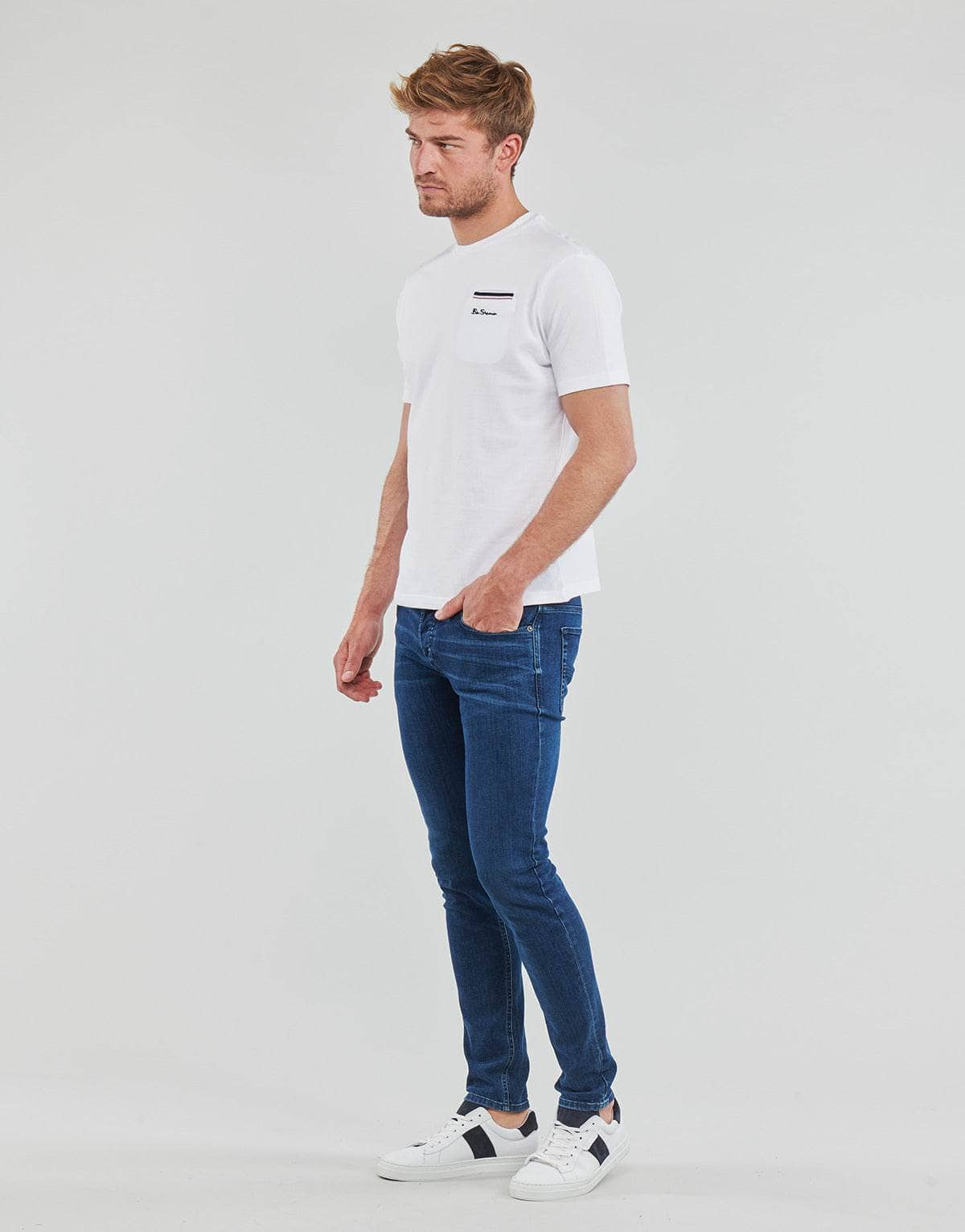 T-shirt Uomo Ben Sherman  PIQUE POCKETT  Bianco