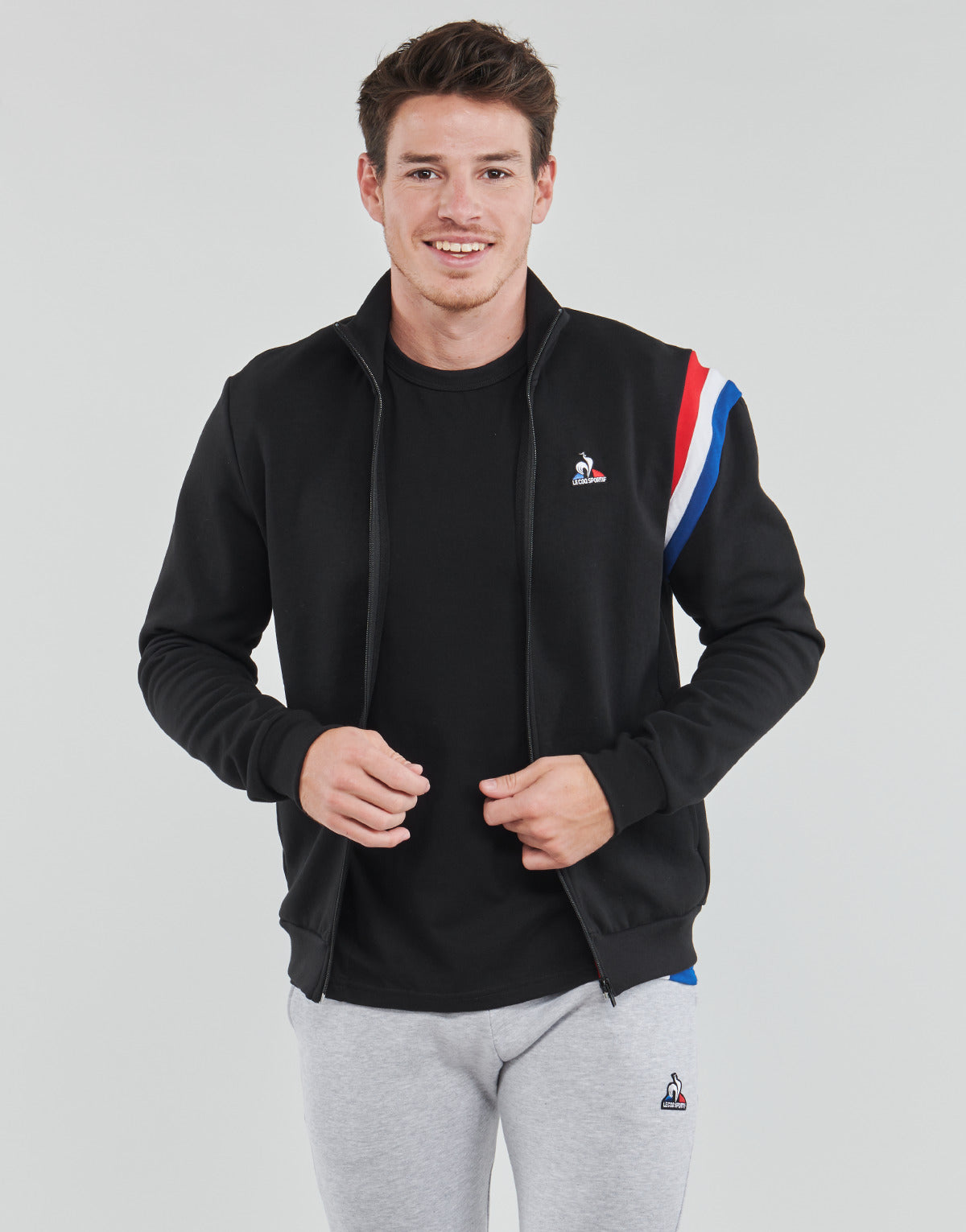 Giacca Sportiva Uomo Le Coq Sportif  TRI FZ Sweat N°1 M  Nero