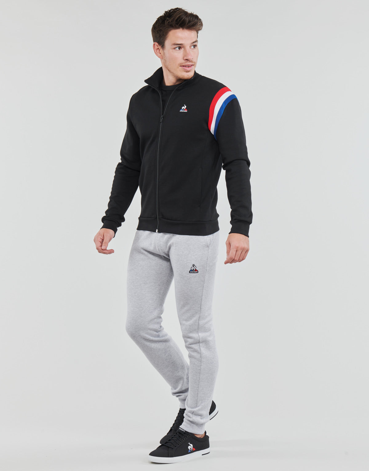 Giacca Sportiva Uomo Le Coq Sportif  TRI FZ Sweat N°1 M  Nero