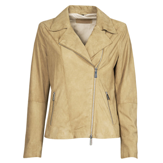 Giacca in pelle Donna Oakwood  FLASH  Beige