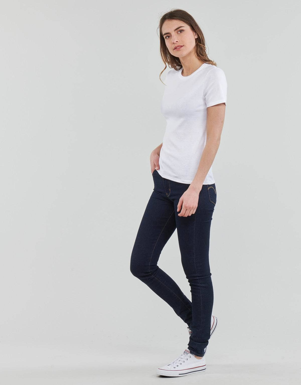 T-shirt Donna Petit Bateau  NIMOPHORE  Bianco