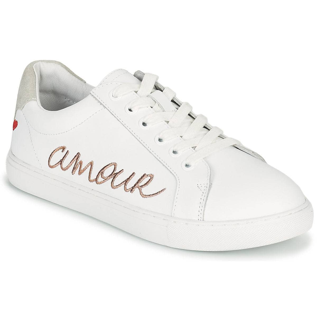 Sneakers basse Donna Bons baisers de Paname  SIMONE AMOUR BLANC ROSE GOLD  Bianco