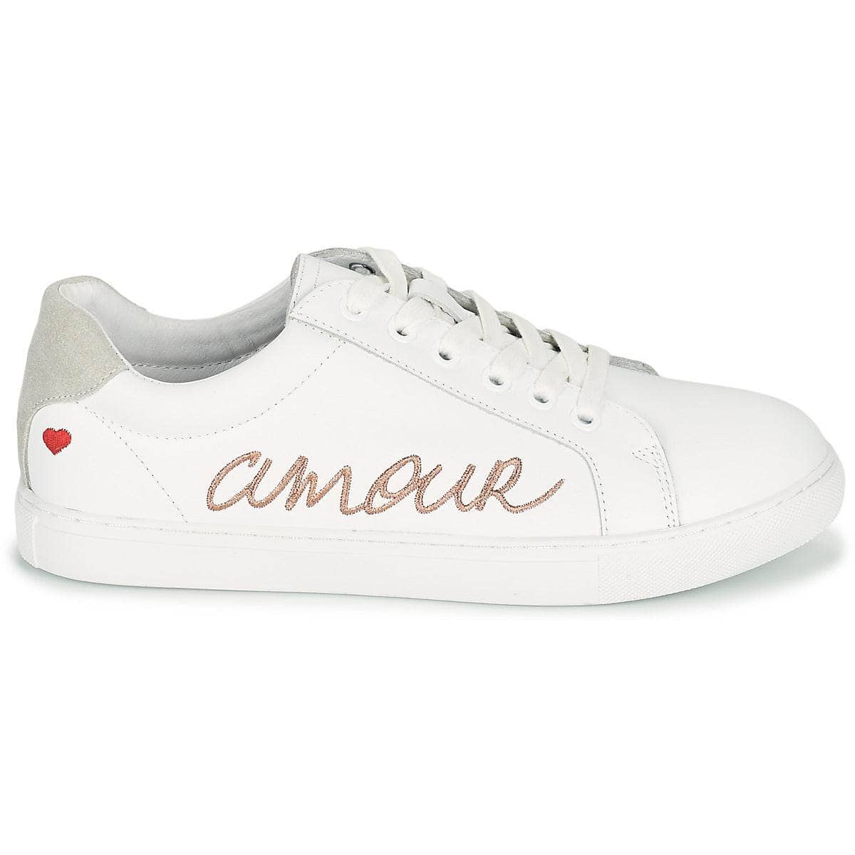 Sneakers basse Donna Bons baisers de Paname  SIMONE AMOUR BLANC ROSE GOLD  Bianco