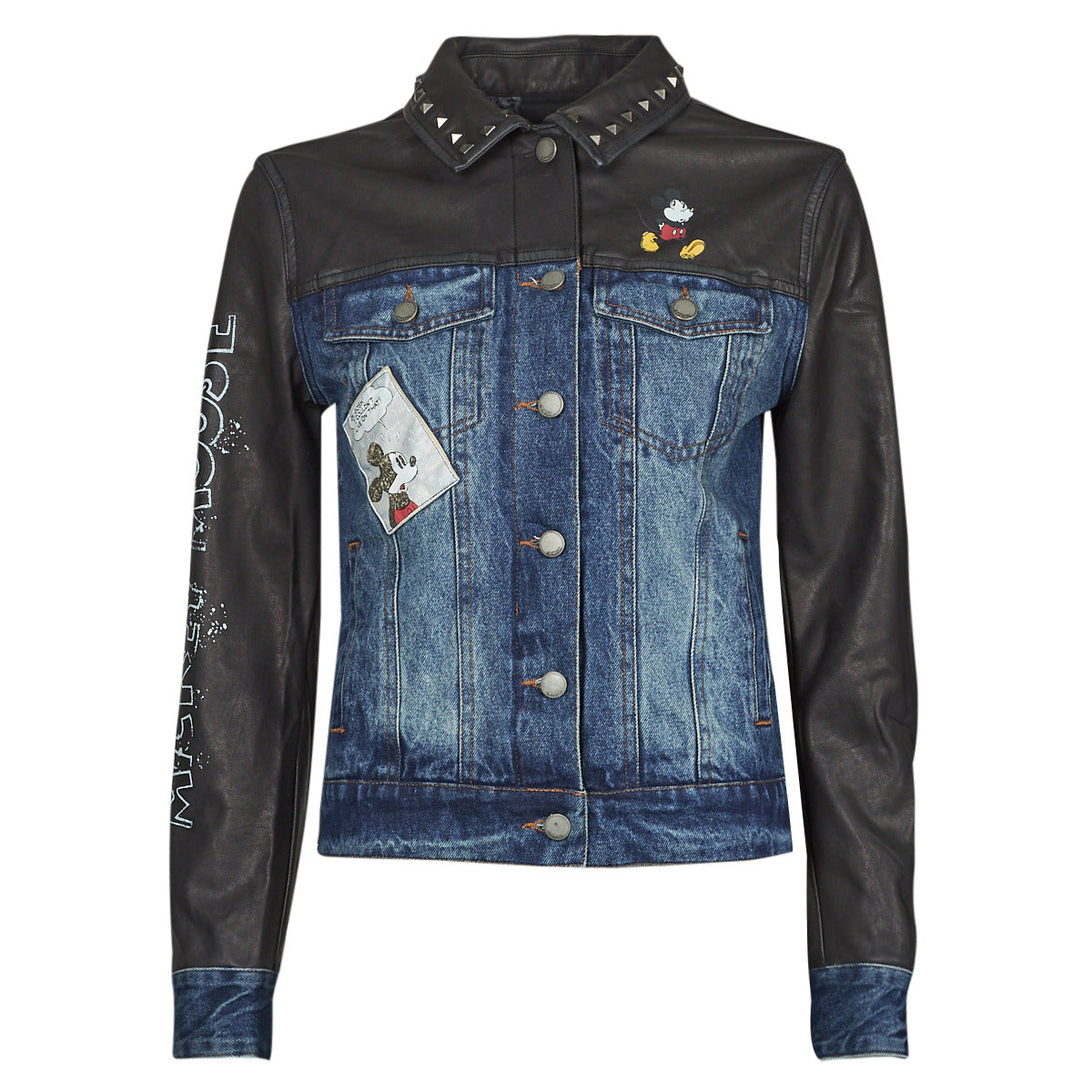 Giacca in jeans Donna Desigual  CHAQ_MICKEY WORLD  Nero