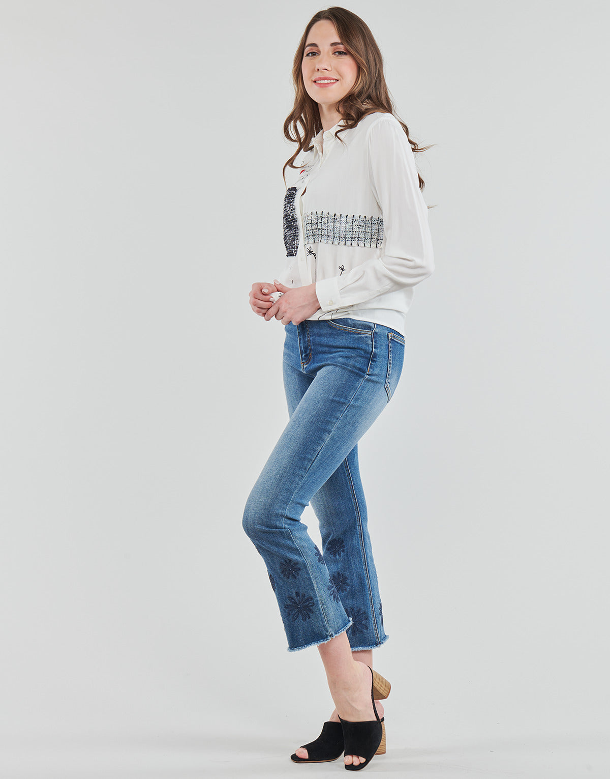 Jeans 3/4 & 7/8 Donna Desigual  DENIM_GALA  Blu