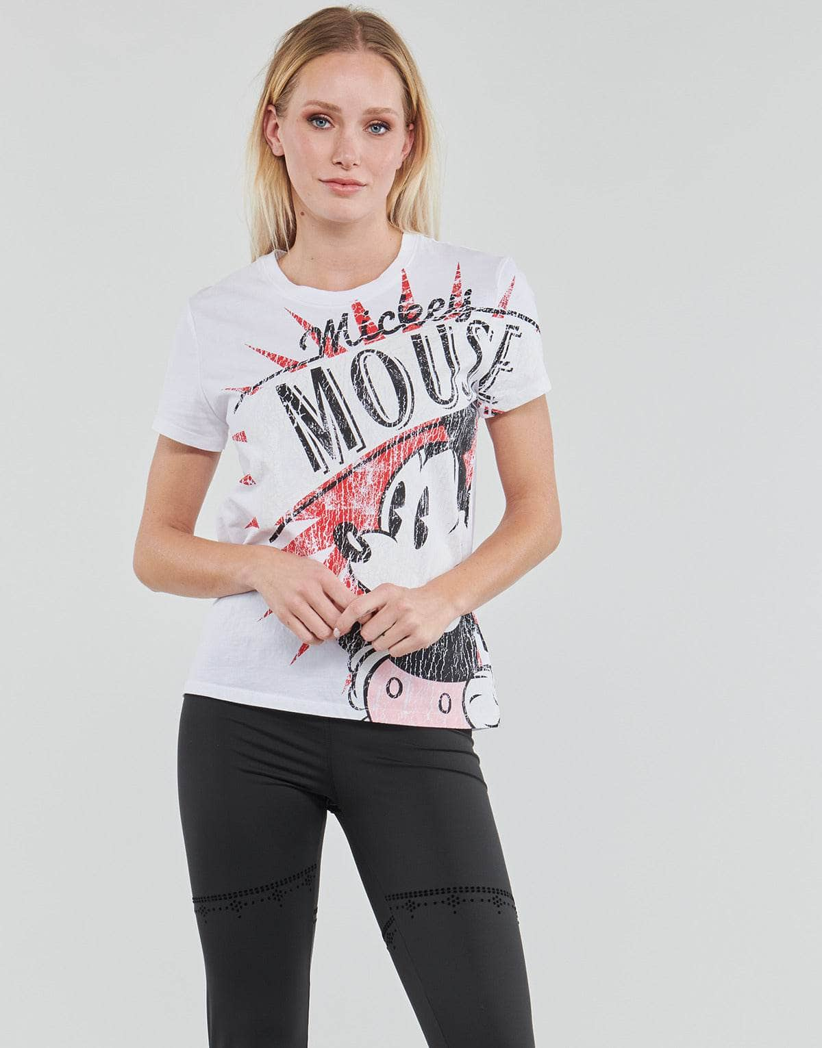 T-shirt Donna Desigual  TS_MICKEY BOOM  Bianco