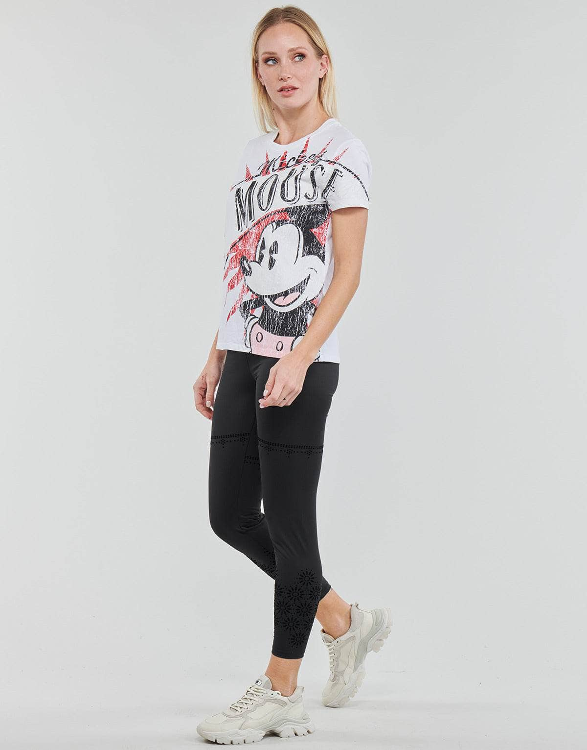 T-shirt Donna Desigual  TS_MICKEY BOOM  Bianco