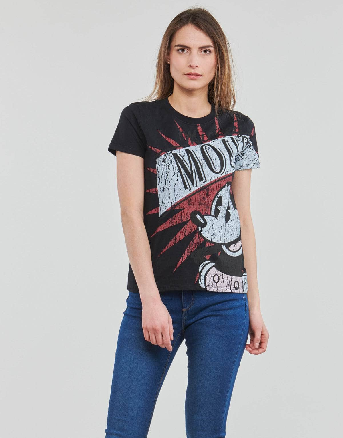 T-shirt Donna Desigual  TS_MICKEY BOOM  Nero