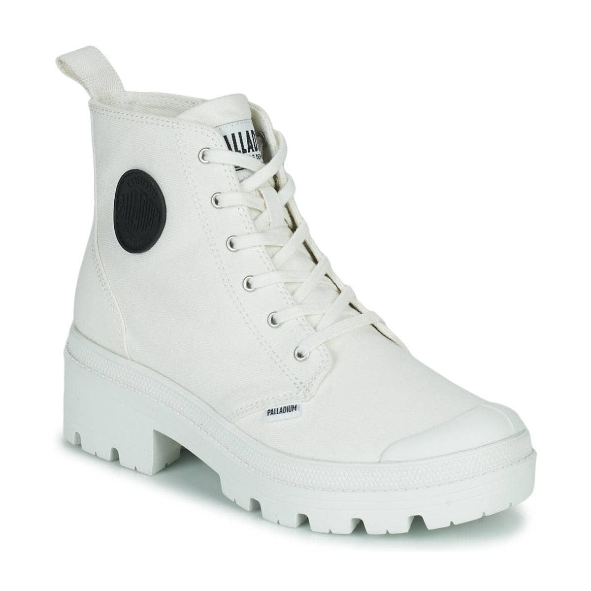 Sneakers alte Donna Palladium  PALLABASE TWILL  Bianco