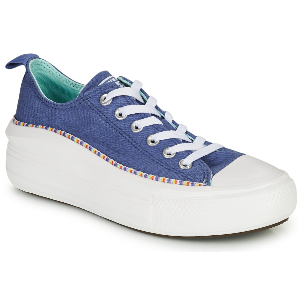 Scarpe bambini ragazza Converse  Chuck Taylor All Star Move Seasonal Ox  Blu