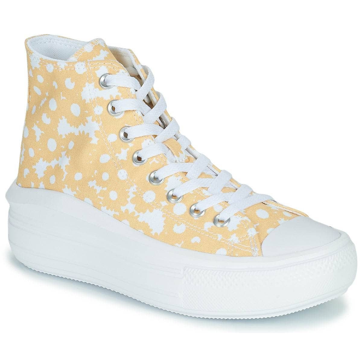 Sneakers alte Donna Converse  Chuck Taylor All Star Move Floral Platform Lo-Fi Craft Hi  Giallo