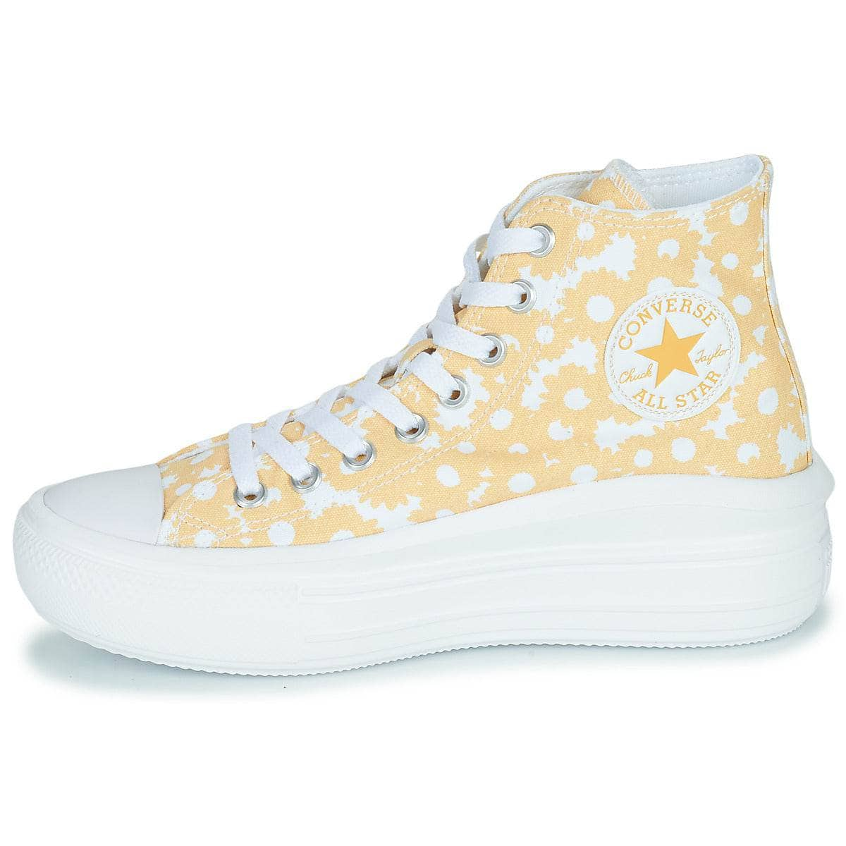 Sneakers alte Donna Converse  Chuck Taylor All Star Move Floral Platform Lo-Fi Craft Hi  Giallo