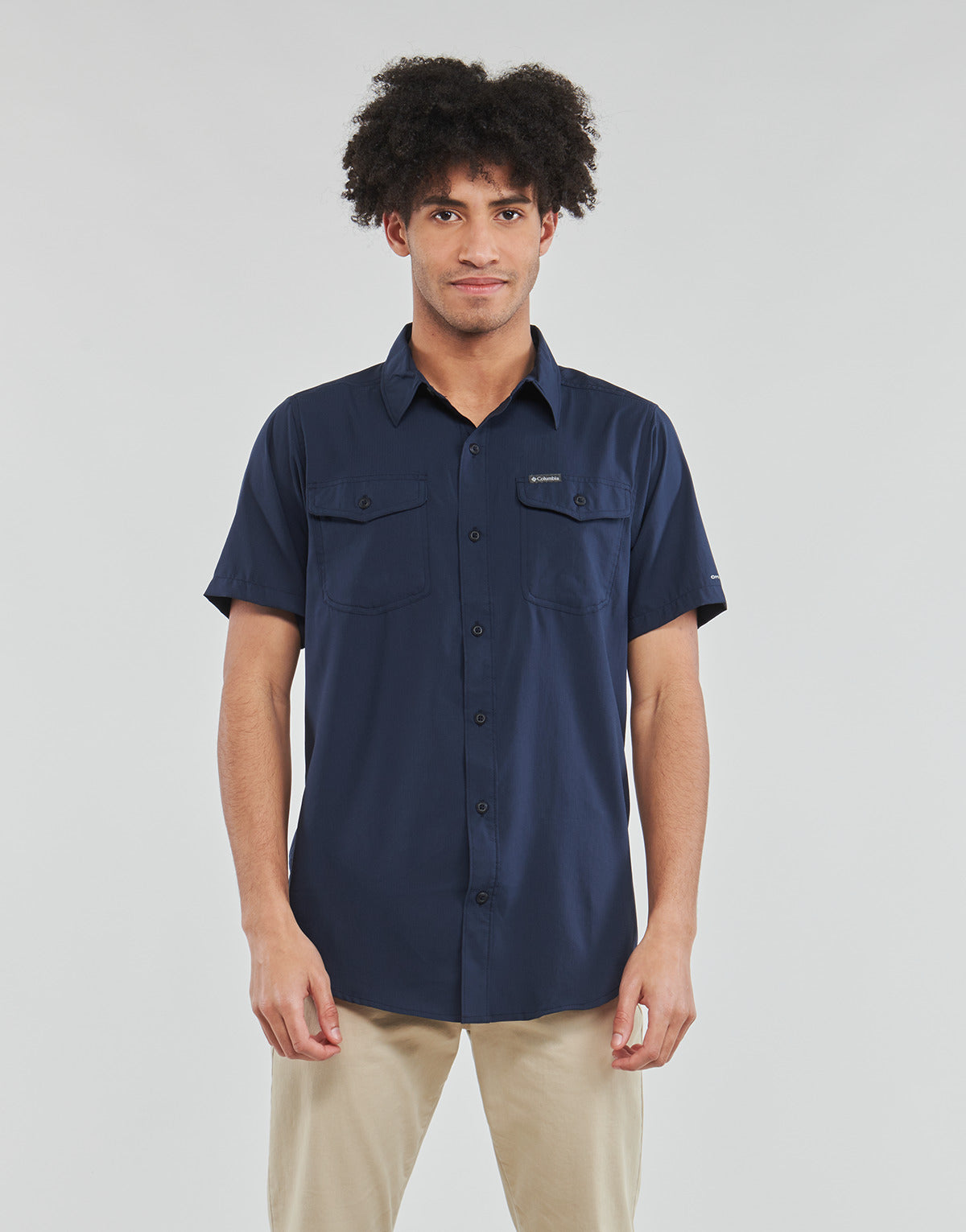 Camicia a maniche corte Uomo Columbia  Utilizer II Solid Short Sleeve Shirt  Marine