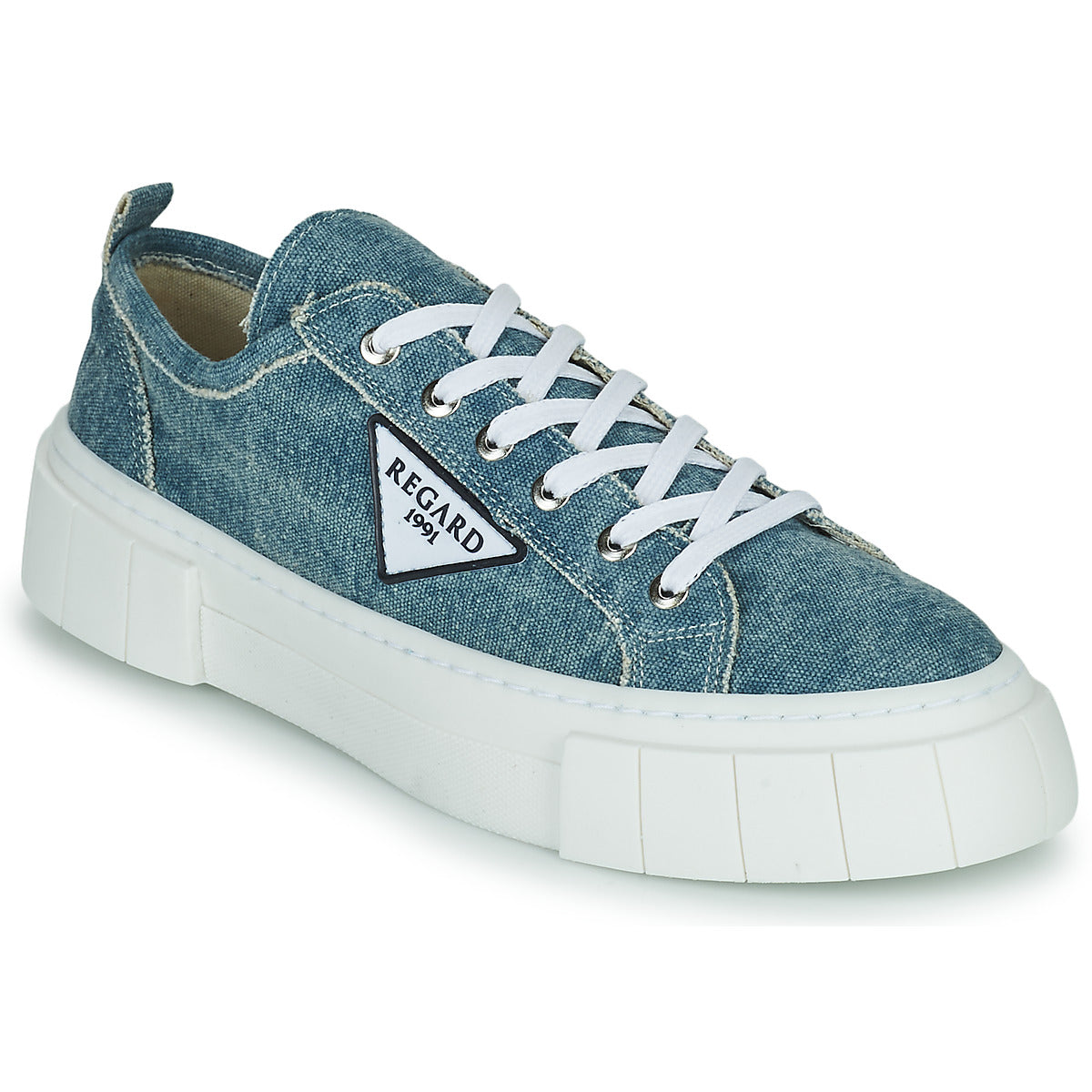 Sneakers basse Donna Regard  NICE V2 TOILE JEAN  Blu