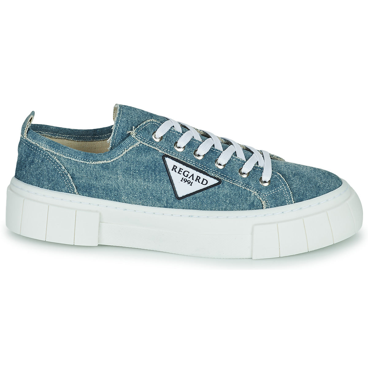 Sneakers basse Donna Regard  NICE V2 TOILE JEAN  Blu