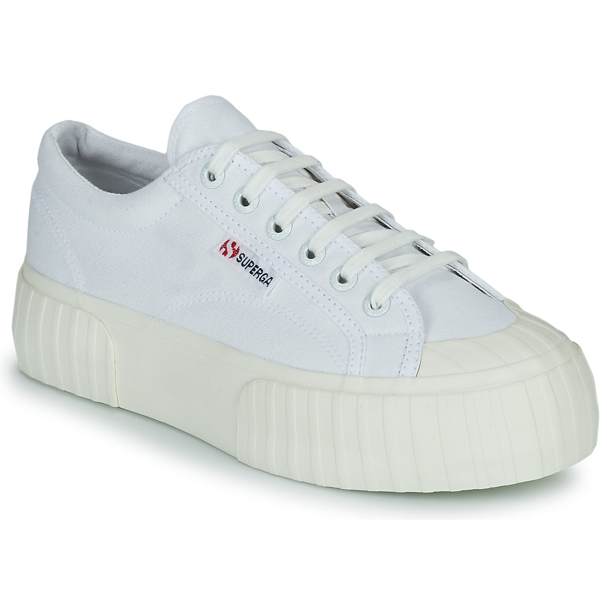 Sneakers basse Donna Superga  2631 STRIPE PLATEFORM  Bianco