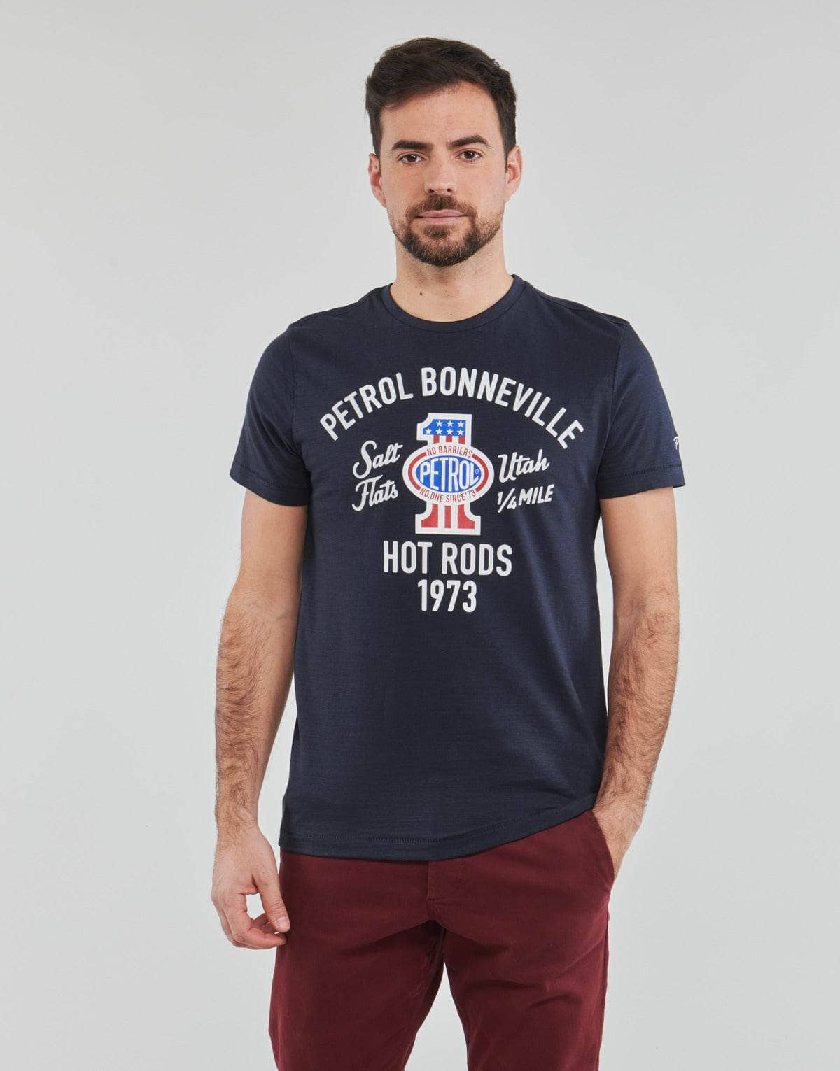 T-shirt Uomo Petrol Industries  T-Shirt SS Classic Print  Marine