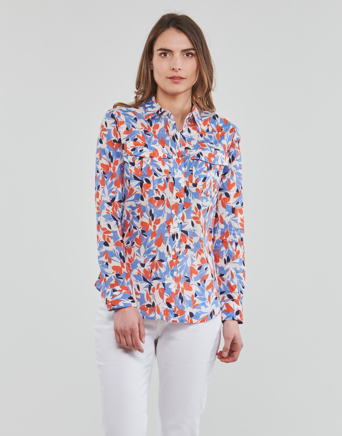 Camicia Donna Lauren Ralph Lauren  COURTENAY-LONG SLEEVE-BUTTON FRONT SHIRT  Multicolore