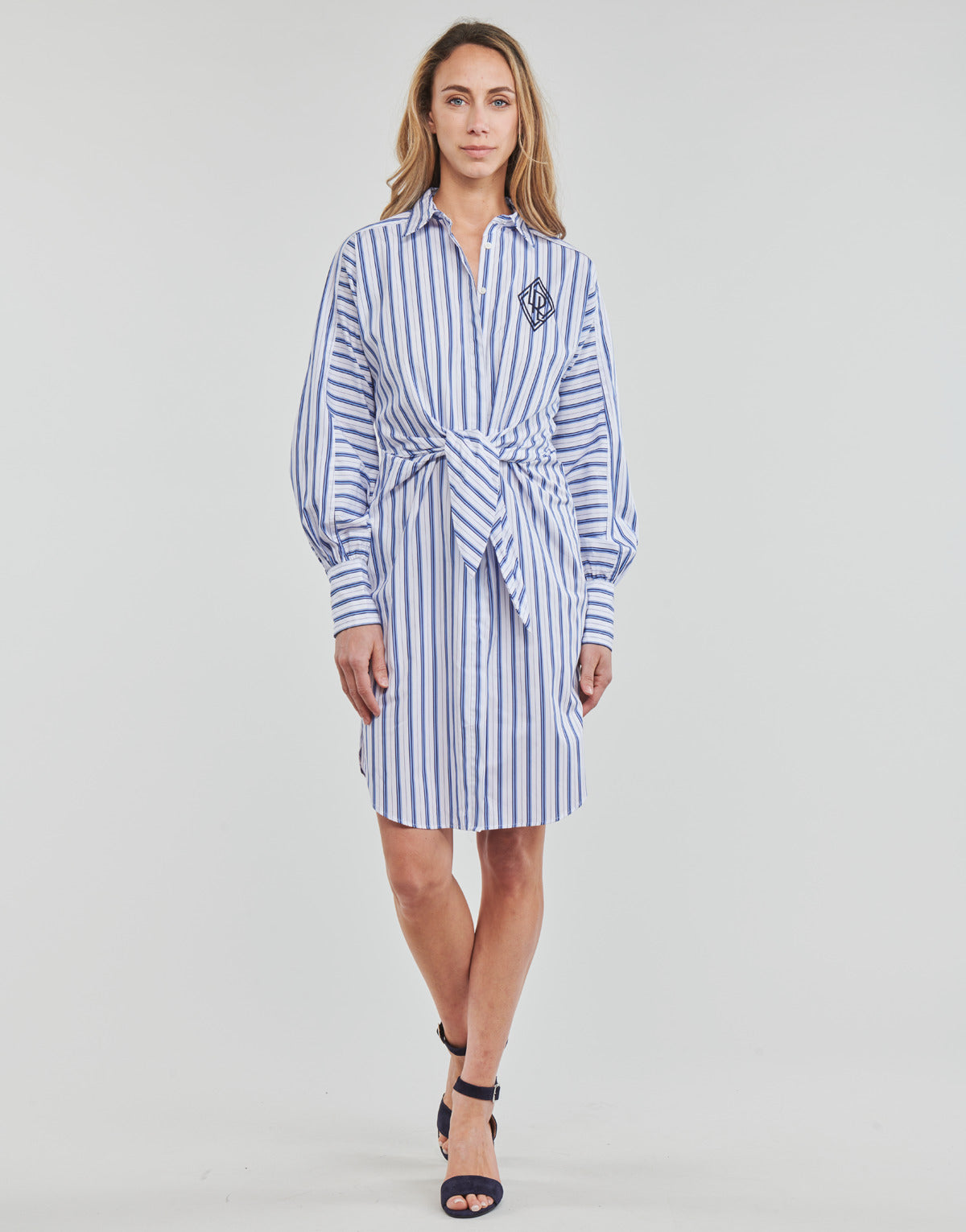 Abito corto Donna Lauren Ralph Lauren  ESSIEN-LONG SLEEVE-DAY DRESS  Blu