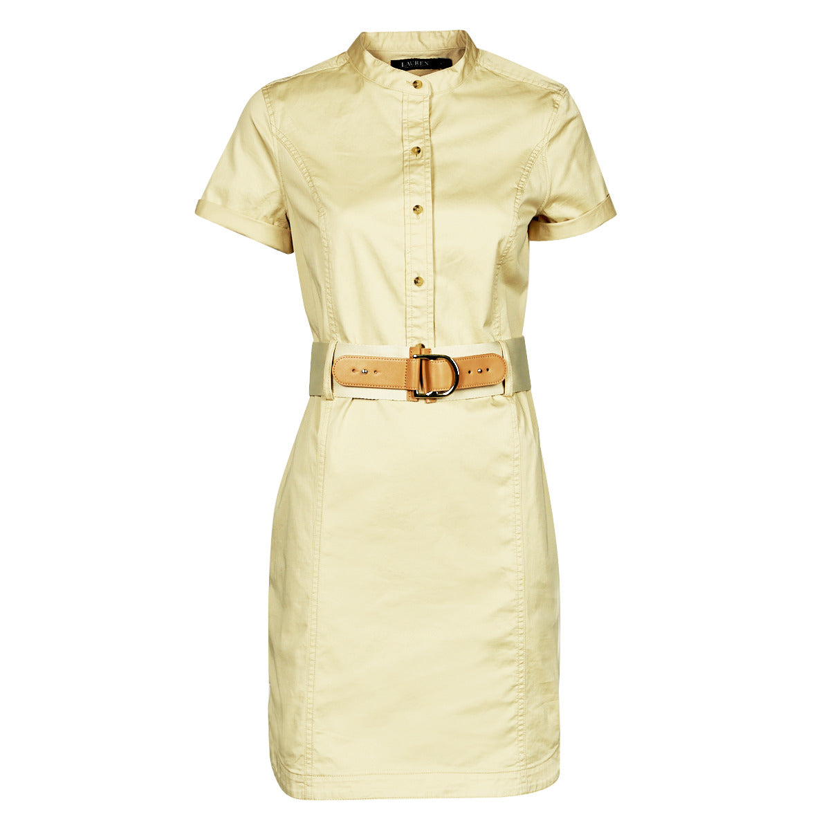 Abito corto Donna Lauren Ralph Lauren  HILSHEN-SHORT SLEEVE-DAY DRESS  Beige