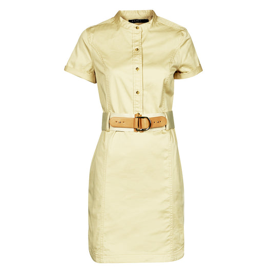 Abito corto Donna Lauren Ralph Lauren  HILSHEN-SHORT SLEEVE-DAY DRESS  Beige