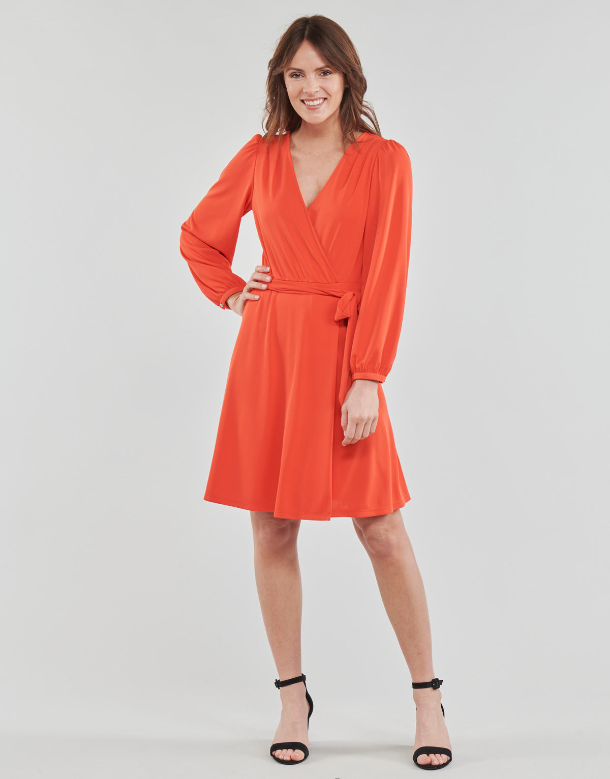 Abito corto Donna Lauren Ralph Lauren  SHAVILYA-LONG SLEEVE-DAY DRESS  Arancio