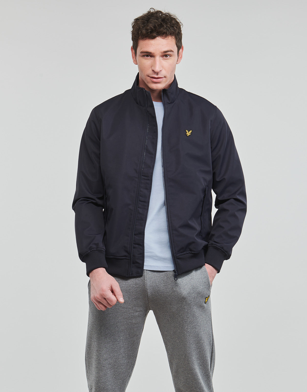 Giubbotto Uomo Lyle & Scott  Mesh Backed Funnel Neck Jacket  Blu