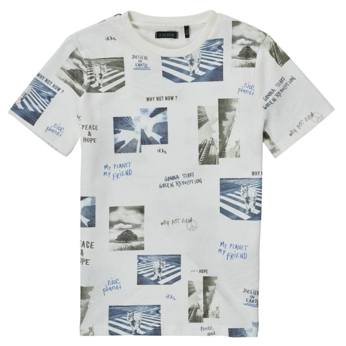 T-shirt ragazzo Ikks  JUSSIFE  Bianco