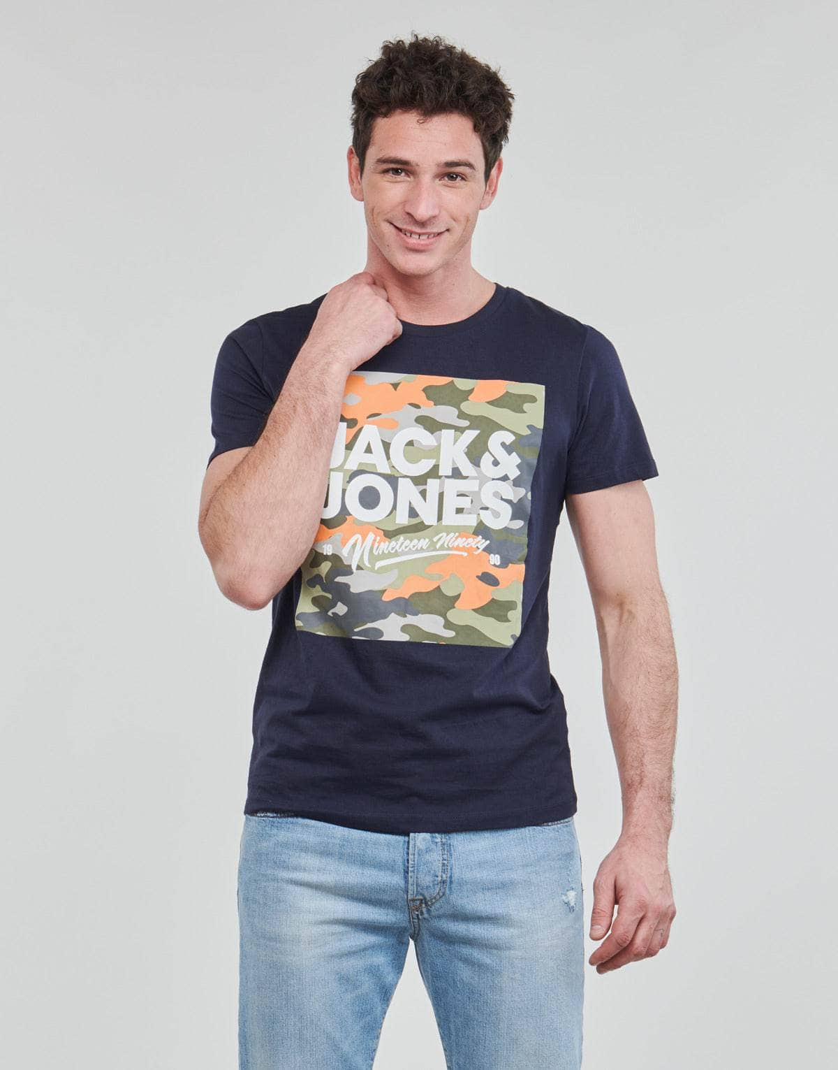 T-shirt Uomo Jack & Jones  JJPETE  Marine