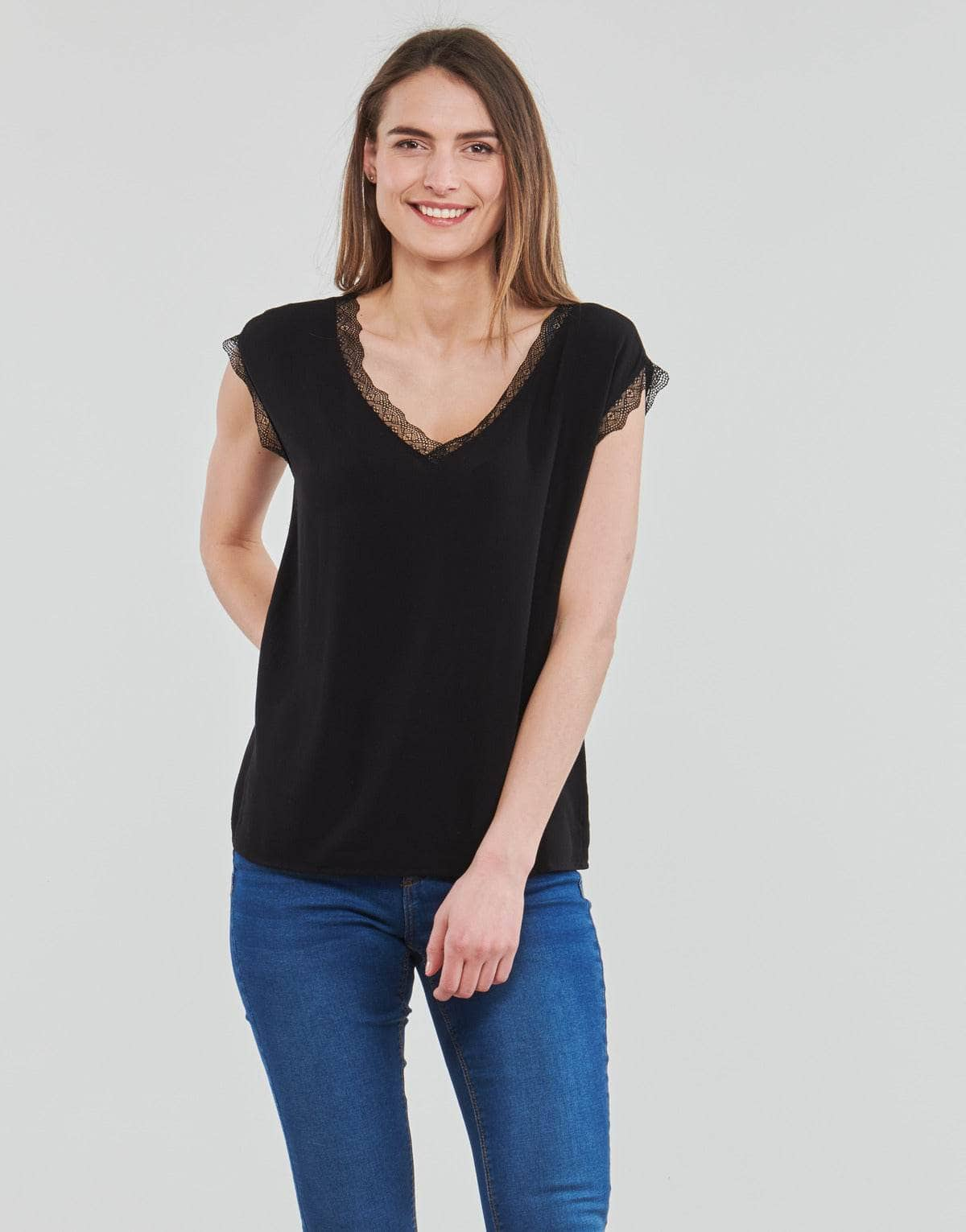 T-shirt Donna Only  ONLJASMINA  Nero