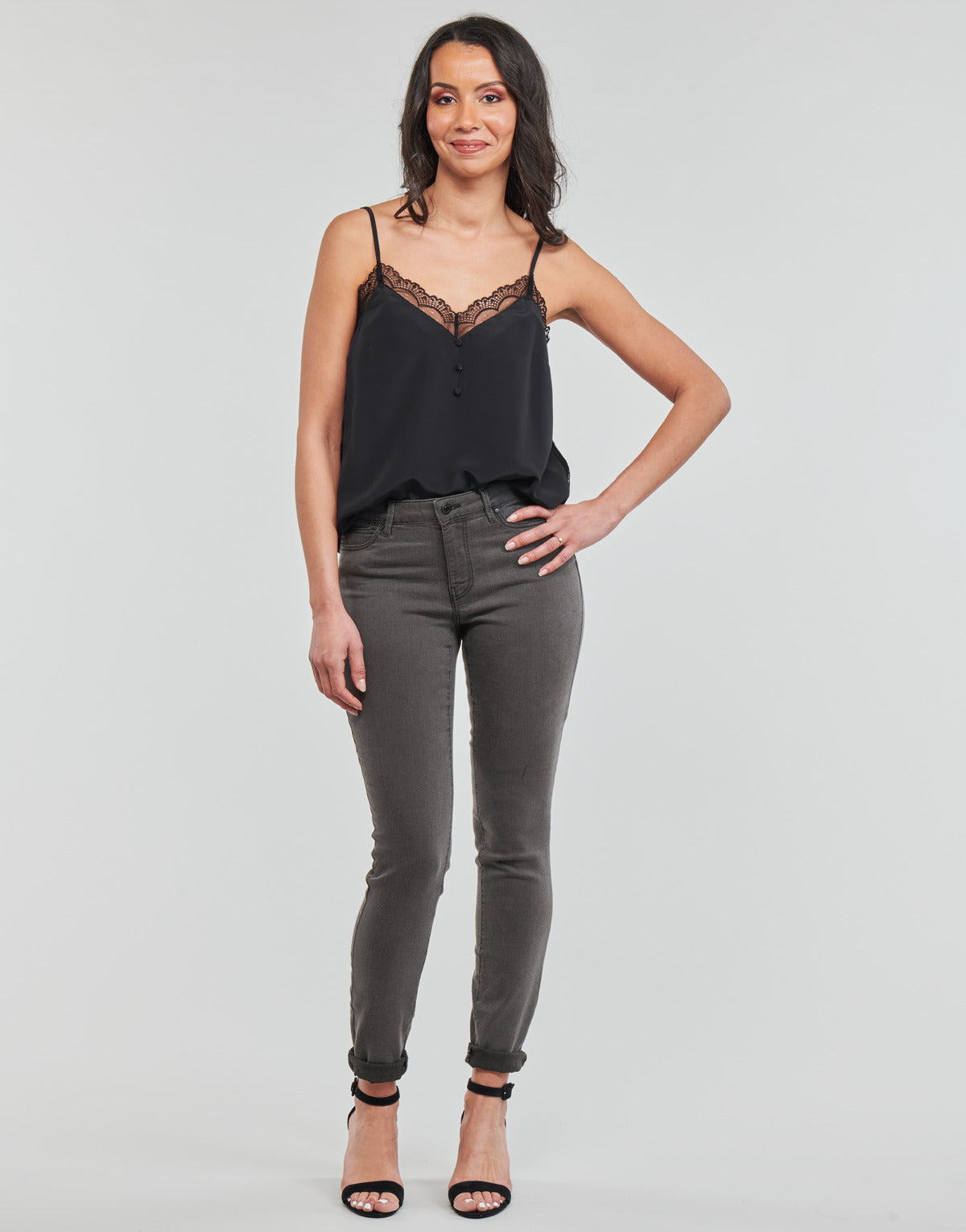 Jeans Slim Donna Vero Moda  VMJUDY  Grigio