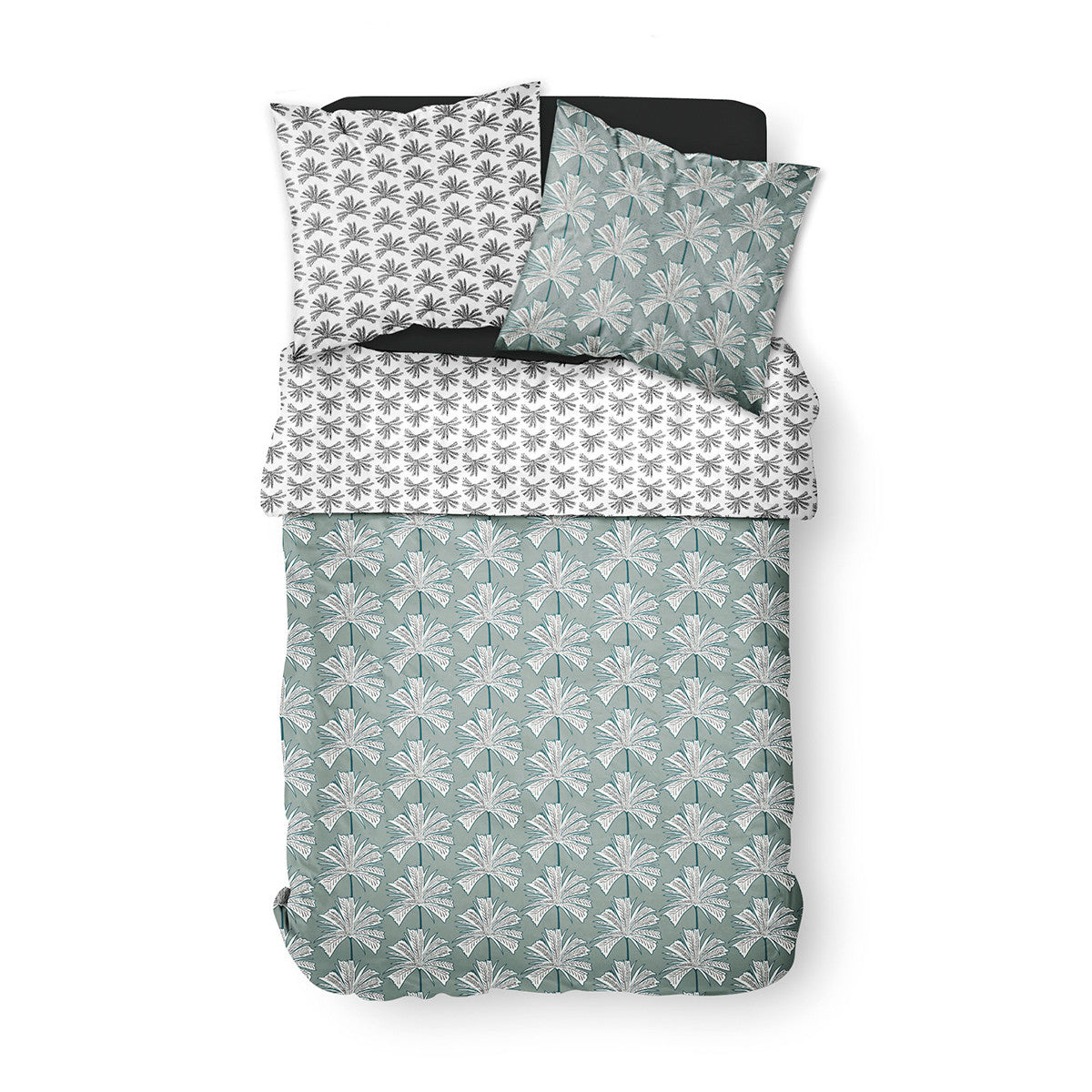 Completo letto  Today  HC4 coton 57fils HOTEL TROPIK palmeraie  Verde