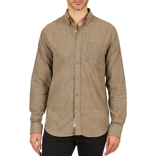 Camicia a maniche lunghe Uomo Kulte  CHEMISE CLAY 101799 BEIGE  Beige