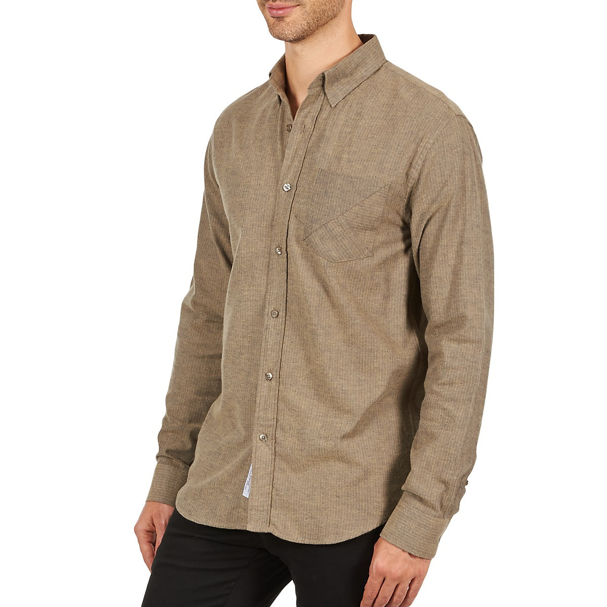 Camicia a maniche lunghe Uomo Kulte  CHEMISE CLAY 101799 BEIGE  Beige