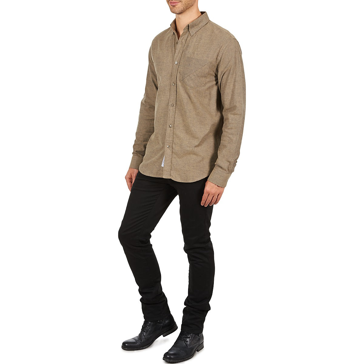 Camicia a maniche lunghe Uomo Kulte  CHEMISE CLAY 101799 BEIGE  Beige