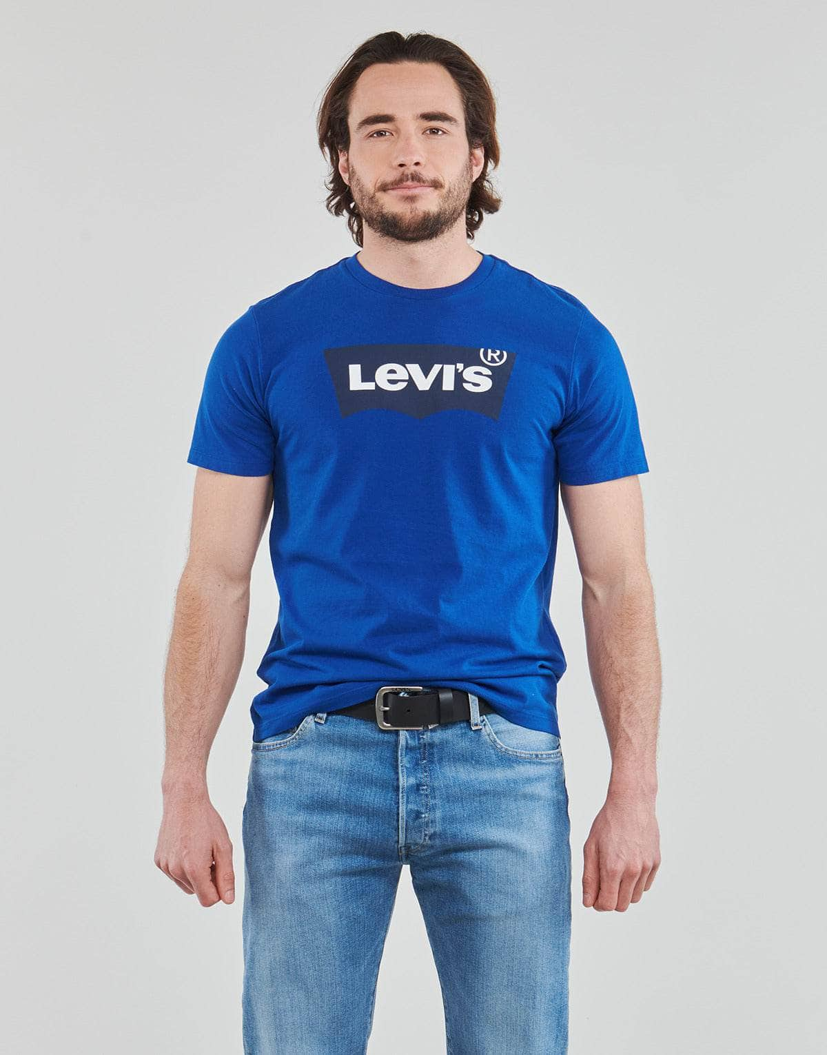 T-shirt Uomo Levis  GRAPHIC CREWNECK TEE  Blu