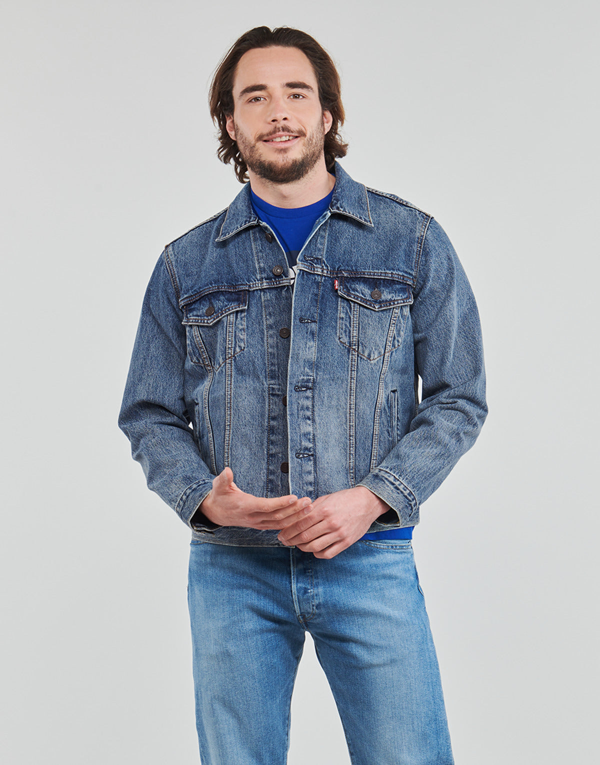 Giacca in jeans Uomo Levis  THE TRUCKER JACKET  Blu