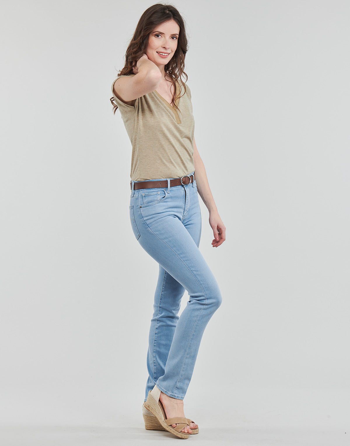 Jeans Donna Levis  724 HIGH RISE STRAIGHT  Blu