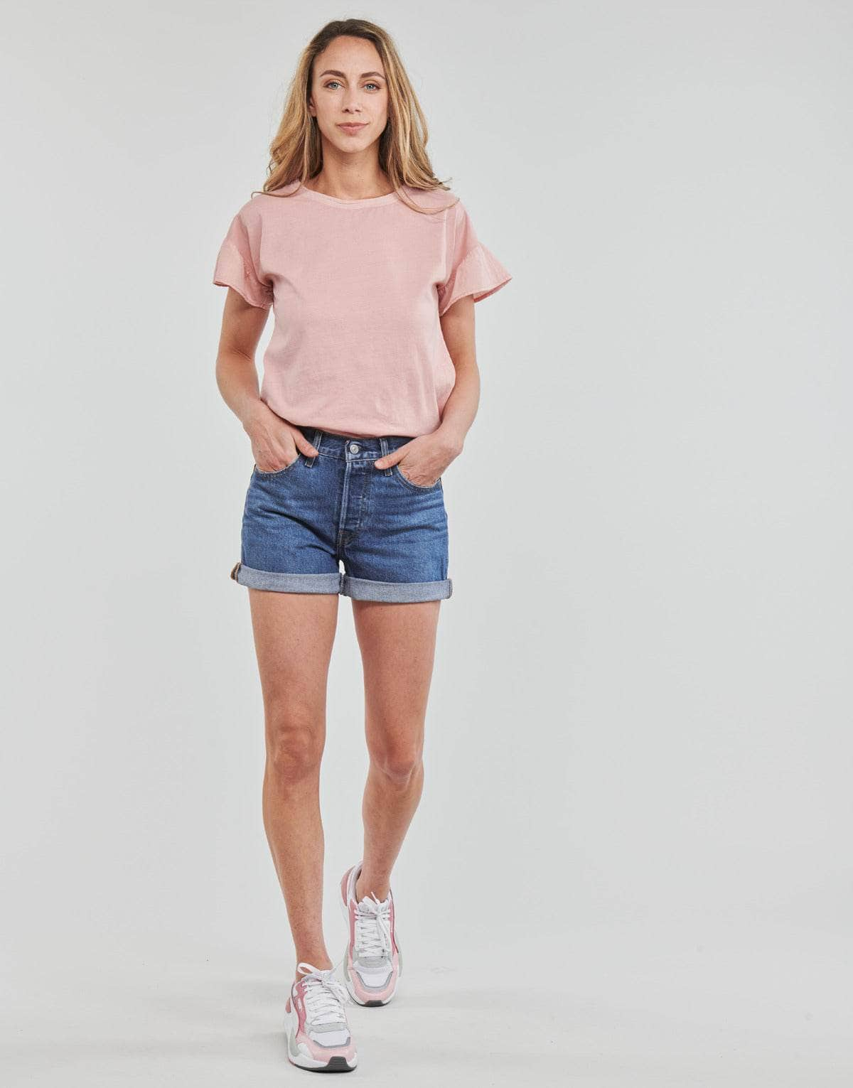 Shorts Donna Levis  501® ROLLED SHORT  Blu