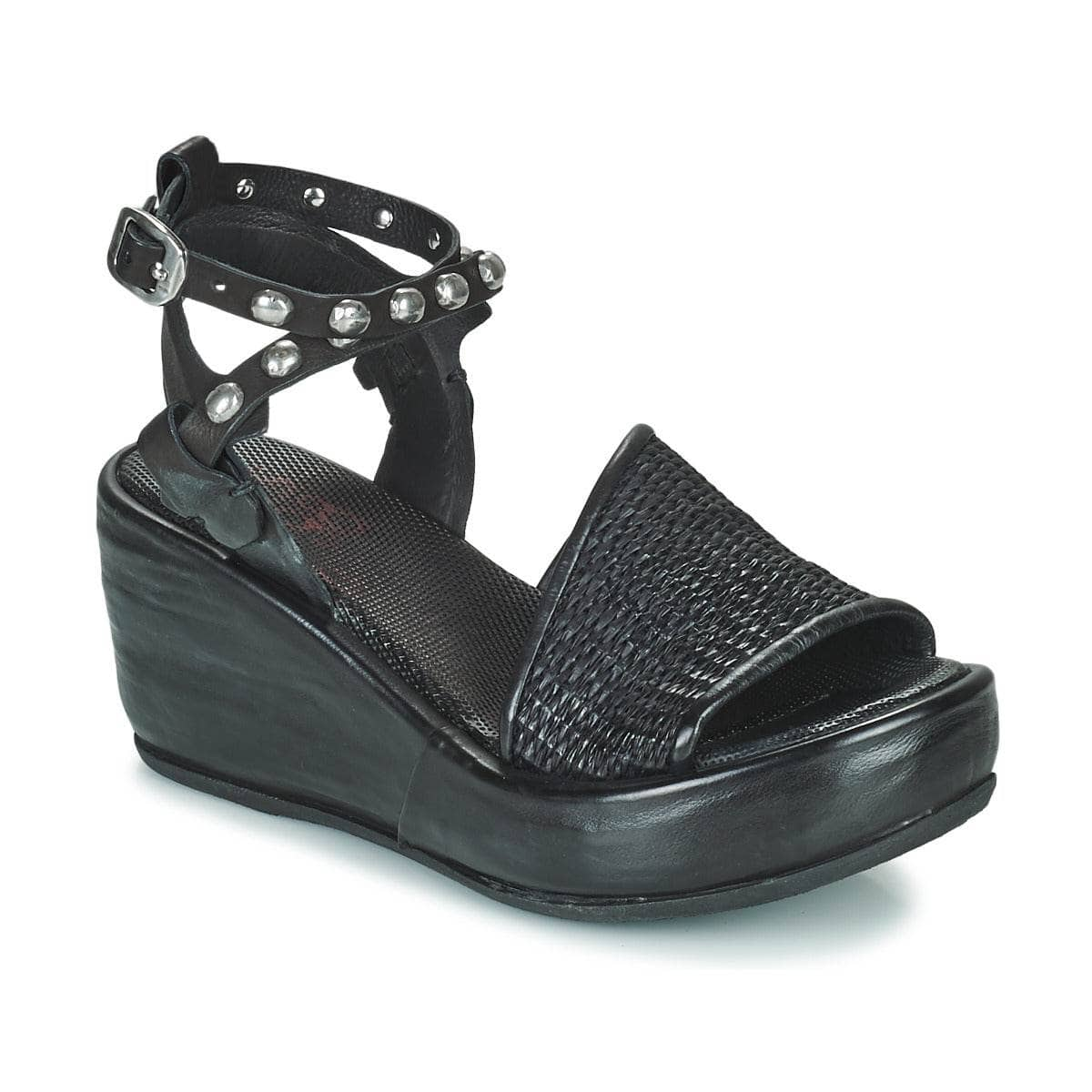 Sandali Donna Airstep / A.S.98  ARCA RAFIA  Nero