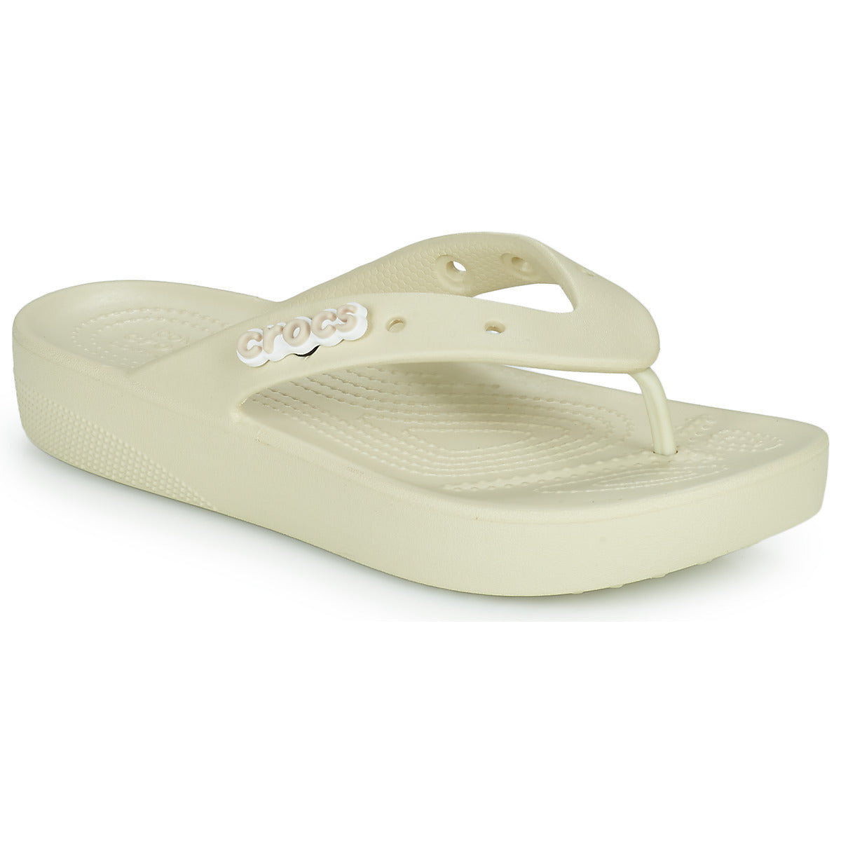 Infradito Donna Crocs  Classic Platform Flip W  Beige