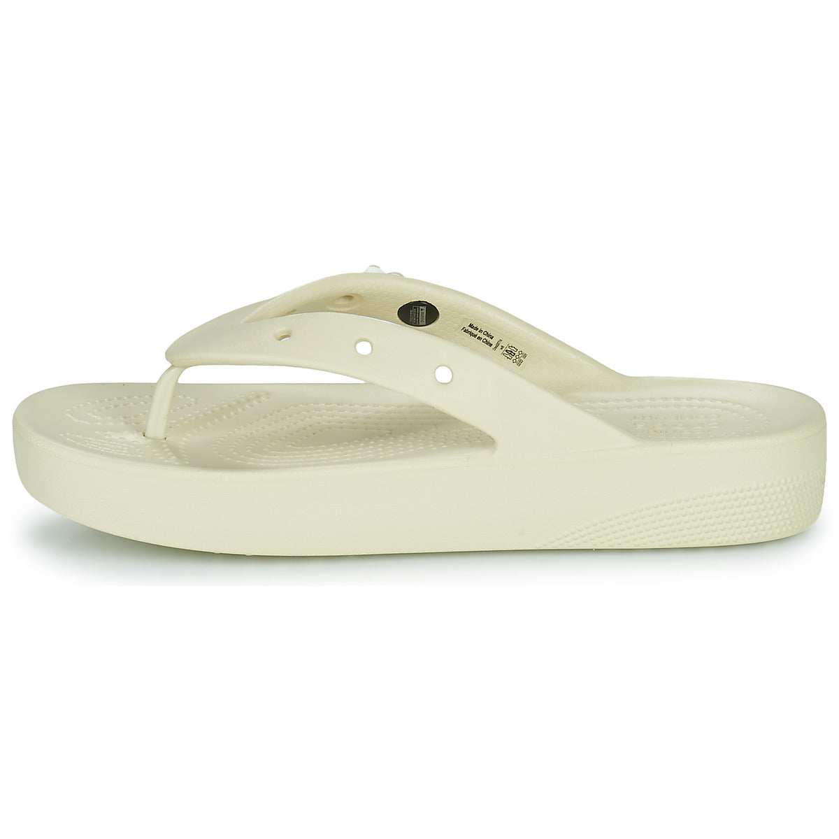 Infradito Donna Crocs  Classic Platform Flip W  Beige