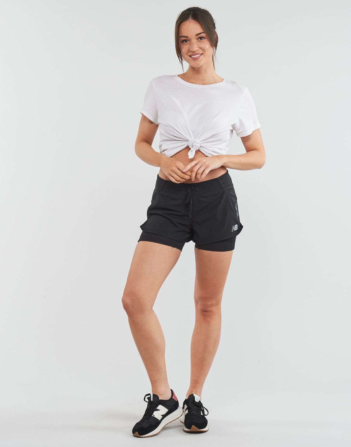 Shorts Donna New Balance  IMPT RUN 2 IN 1  Nero