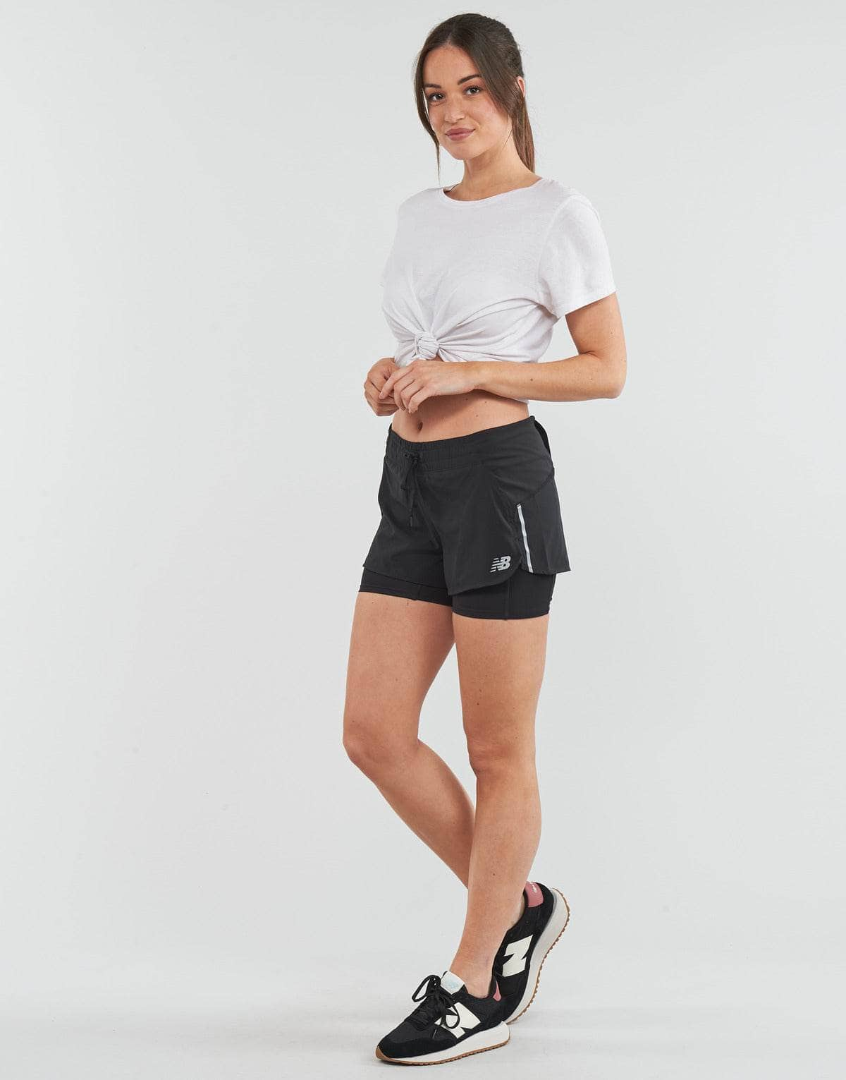 Shorts Donna New Balance  IMPT RUN 2 IN 1  Nero