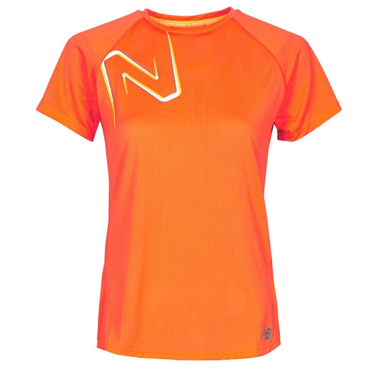 T-shirt Donna New Balance  PR IMP SS  Arancio