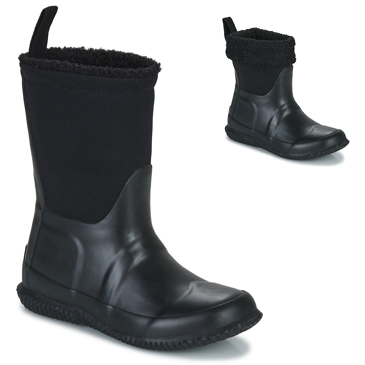 Scarpe da neve bambini ragazzo Hunter  Sherpa boot  Nero